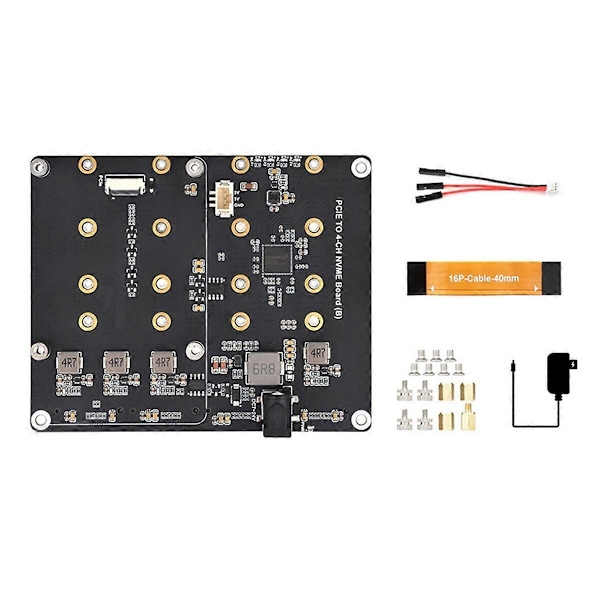 5 PCIe - 4-CH M.2 NVMe -sovitinkortti EU-pistokkeella