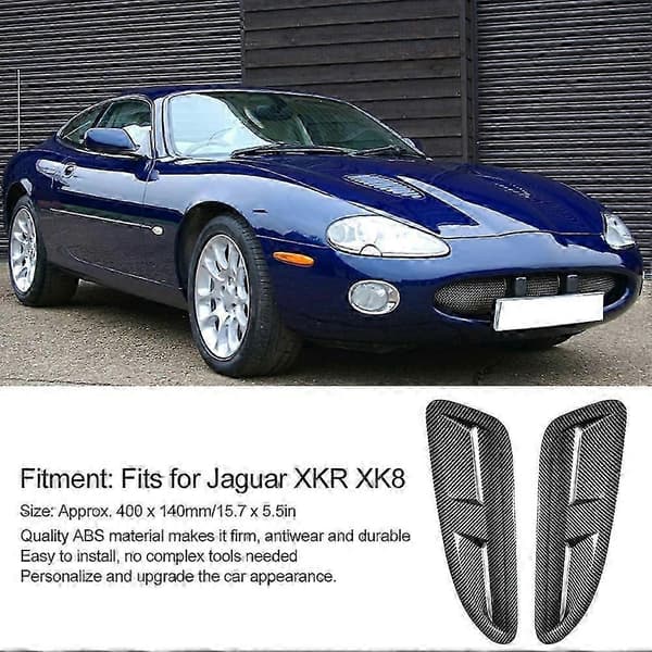 ABS Plastik Motorhjelm Luftventil Bil Modificerede Dele Passer til Jaguar XKR XK8 Hydrografisk Transfertryk