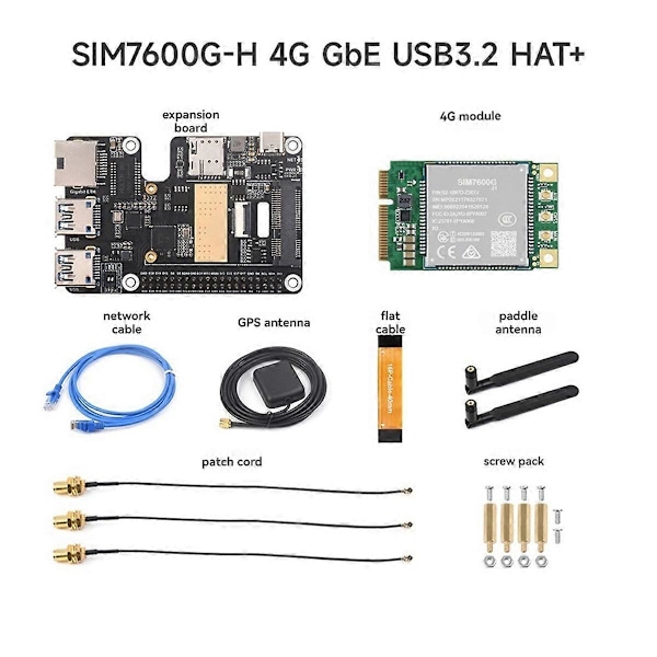 SIM7600G-H 4G -moduulilla, tukee MiniPCIe:tä
