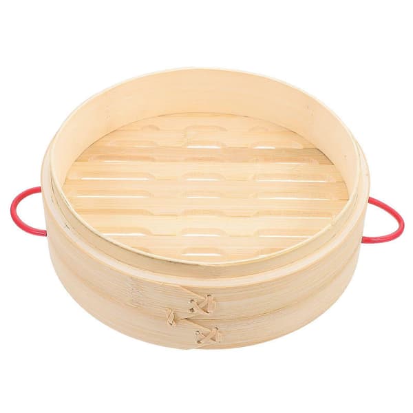 Bambusteamer Ångkokta Bullar Steamer Korg Dumpling Steamer Ångkorg Bambu Dumpling Steamer