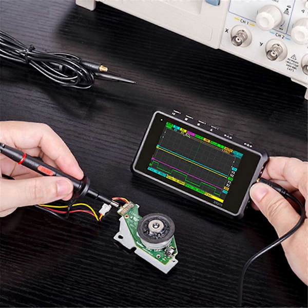 DS213 Mini Digitalt Oscilloskop 100M Sa/S 15MHz Fickoscilloskop
