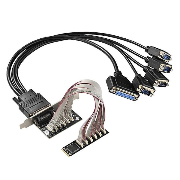 M.2 - 4 sarjaporttia ja 1 rinnakkaisporttikortti RS232 Tongxin Multi Expansion Card B Key M Key NGFF WCH384