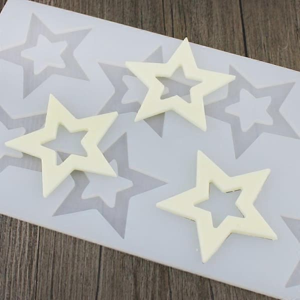 DIY 3D Stjerneform Silikoneform Kage Dekoreringsværktøjer Cupcake Silikoneform Pande Bage Stencil