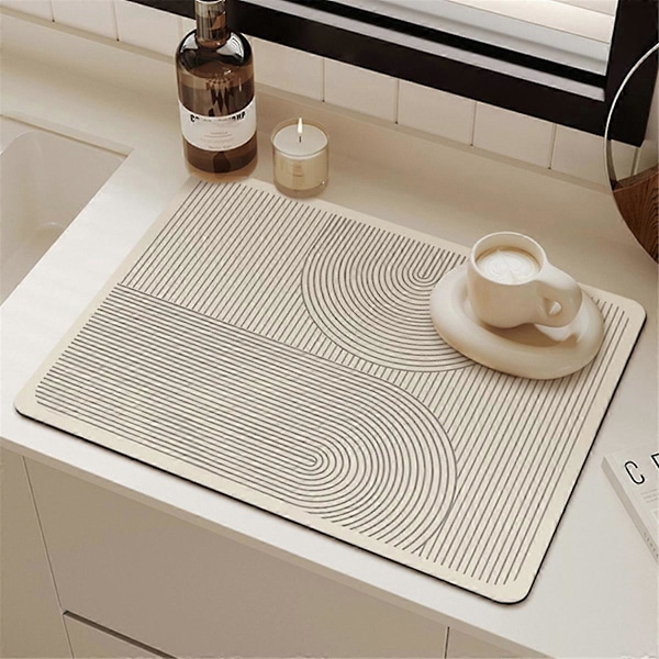 Disk Torkmatta Vattenabsorberande Kaffemaskinmatta Snabbtorkande B