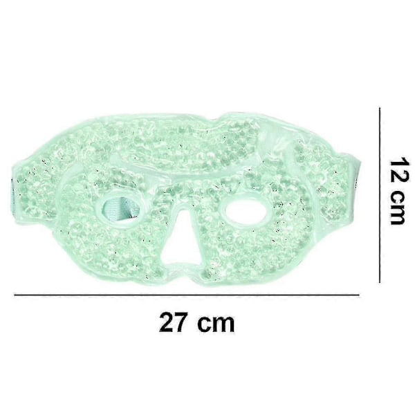 Ismask för ansikte/ögon för kvinnor och män, uppvärmd varm kylande återanvändbar gelmask