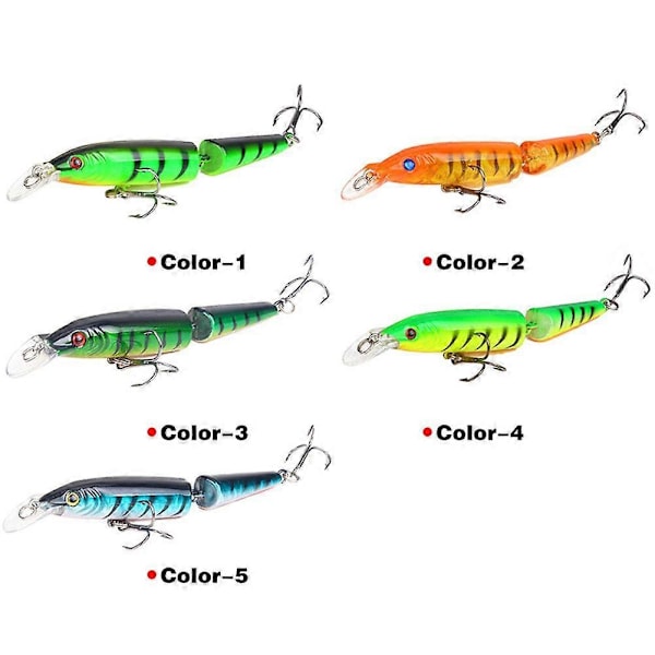 Artificiellt Crankbait Multi Jointed Fiske Bete 10.5cm/9g 2-segments Hårt Bete A