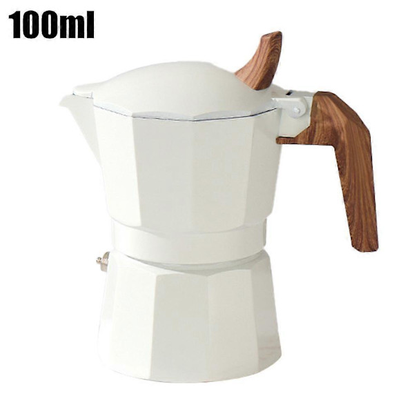 Mokabryggare med dubbelventil för espressoextraktion, retrostil, för utomhusbruk White 100ml T