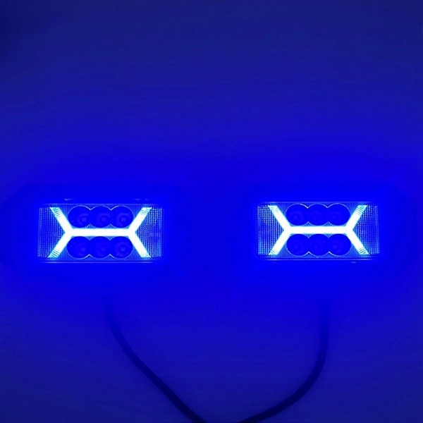 40W LED Offroad Arbetslampa Rektangulär X Dimljus Blått Ljus För Bil Lastbil Atv Släpvagn Motorcykel
