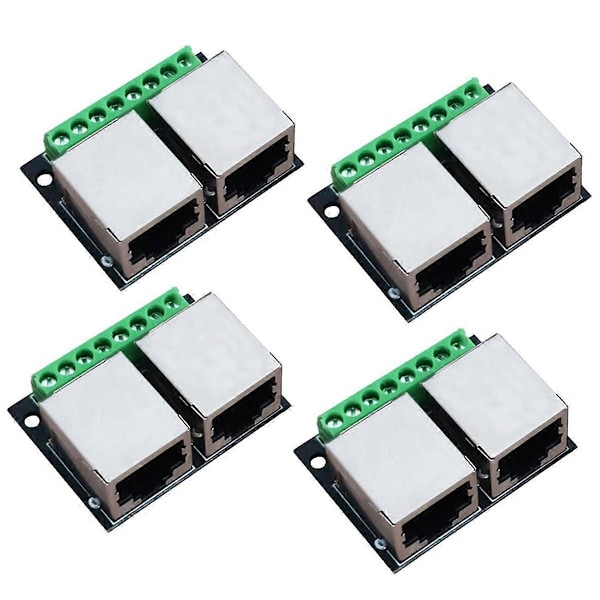 4 st RJ45 Ethernet Dubbel Hona Terminal Breakout Board
