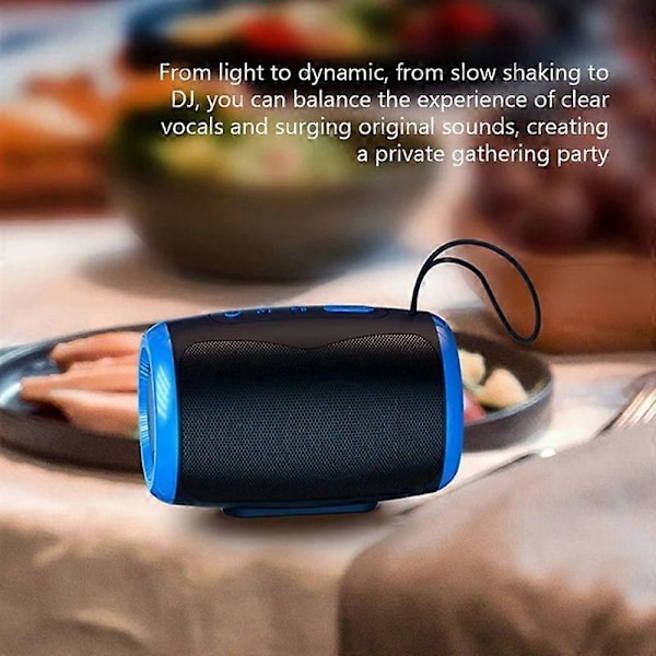Kannettava langaton Bluetooth-kaiutin 5.3 Stereo FM/SD/USB-levy/Aux-tiloilla vedenpitävä ulkokäyttöön Hifi-äänellä