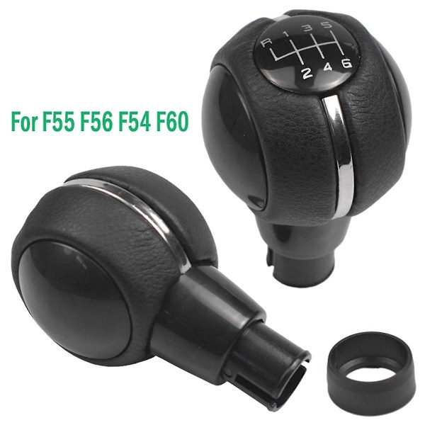 Svart+Röd Växelspaksknopp 6 Växlar för F54 F55 F56 F57 F60