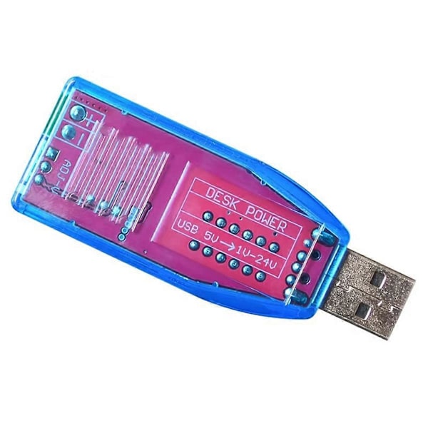 DC-DC 5V till 3.3V 9V 12V 24V USB Step UP / Down Strömförsörjning Röd