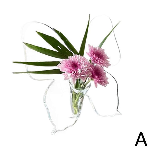 Modern minimalistisk akryl fjäril vas vardagsrum sovrum dekoration blomma Transparent