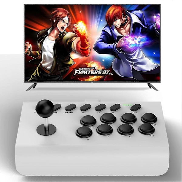 Joystick-ohjain, 3-tilan yhteys PS4/PS3/Xbox One/Switch -konsoleille (valkoinen/musta)
