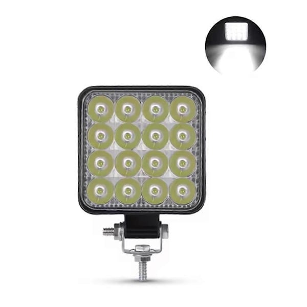 12V 24V LED Ljusramp 48W Arbetsljusramp Fyrkantig Spotlight för