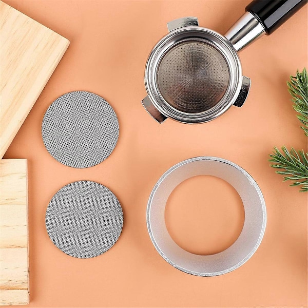 54mm Espresso Doseringstratt Puck Screen Kit med 2 Filter