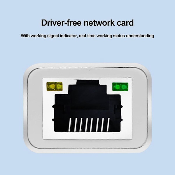 Type-C till RJ45 Ethernet Kabelansluten LAN-adapter 100/1000Mbps (Silver Type C Gigabit)