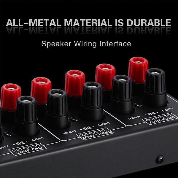 Passiv 1-in-4 UT Audioförstärkare / Högtalarsignal Splitter Box