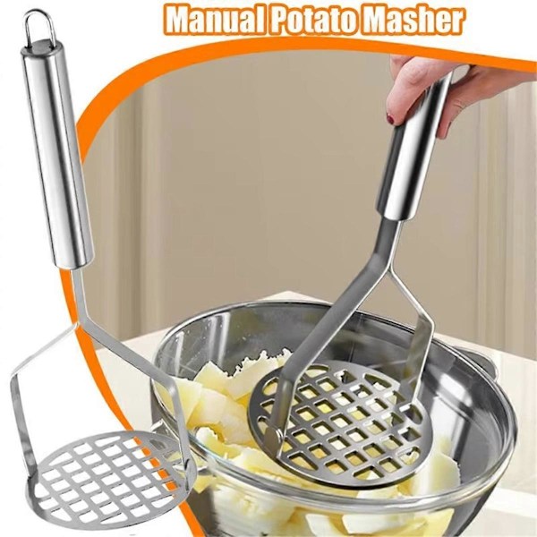 Potatispress Rostfritt Stål Potatisstöt Manuell Frukt Grönsak Press Matkross Hem Kökspryl