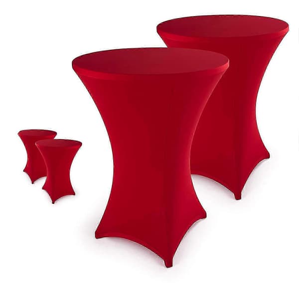 Elegante antracitfarvede stretch overtræk til barborde til bistroborde Red 60   2 Set