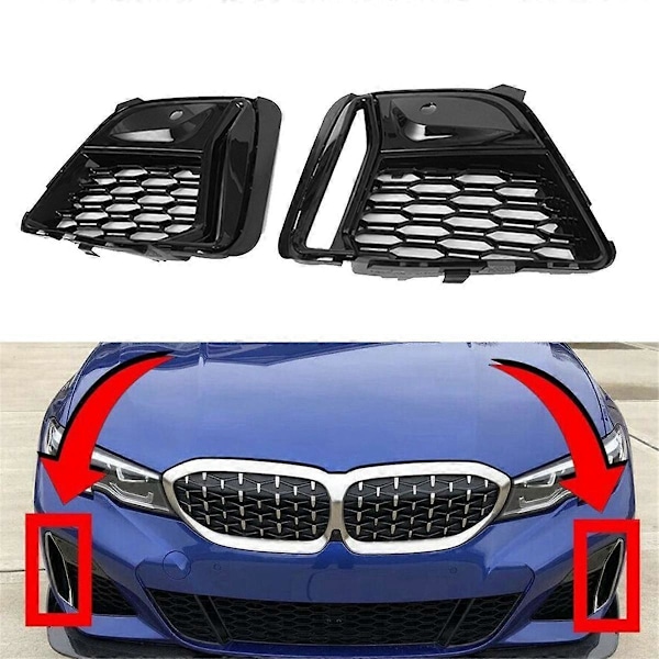 Främre dimljus grill trim för 3-serie G20 G21 G28 M340I 19-22, A
