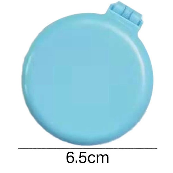 2 kpl Taitettavia Matkapeilejä ja Hiusiharjoja, Pyöreä Taitettava Matkakoko Blue