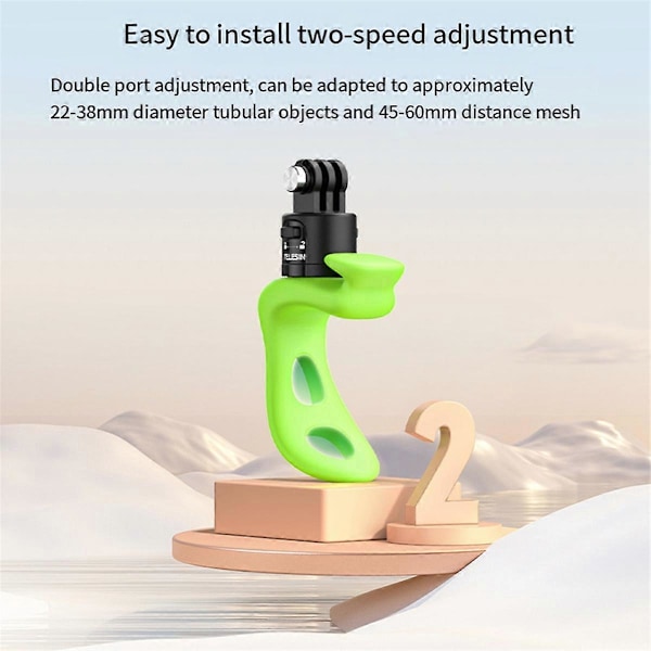 Actionkameramontering Flexibelt Fäste för Grön