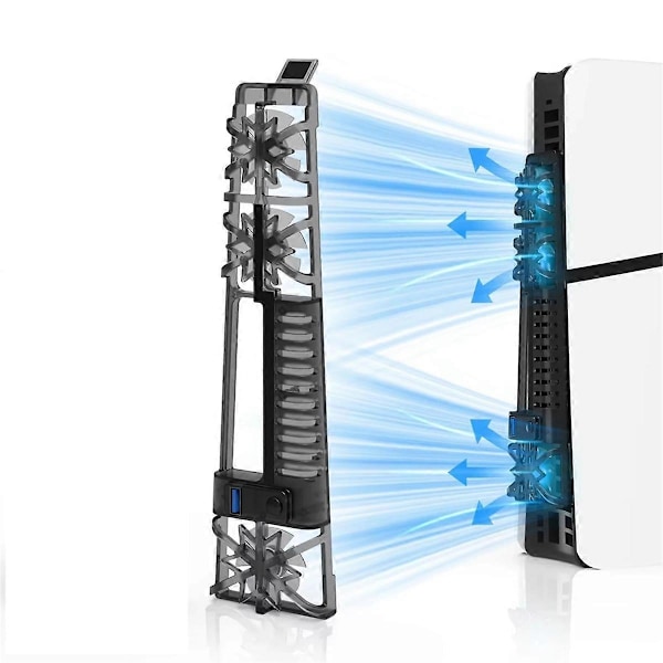 PS5 Pro -lisätarvikkeiden jäähdytystuuletin LED-valolla