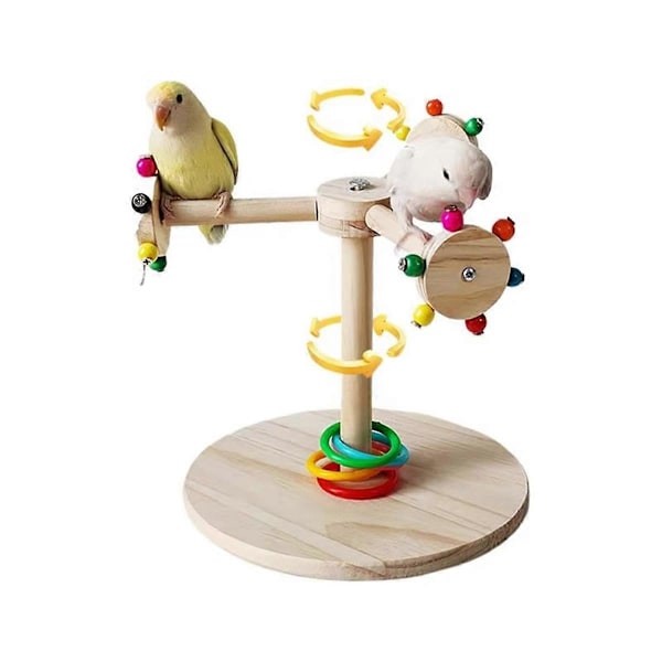 Fågelpinne Ställ Pinne Leksak för Sparv Roterande Väderkvarnsdesign Fågelklo Slipställ för Cockatiels Macaws