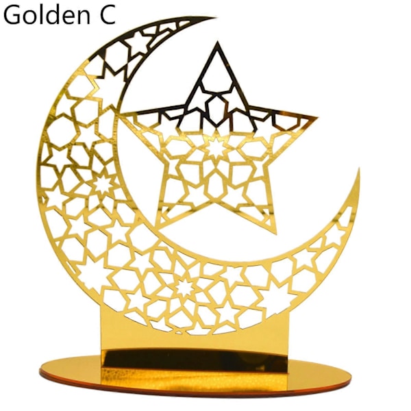 Pöytäkoriste Hienoa työtä Laaja käyttö Akryyli Tukeva Kuun muotoinen Juhlakoriste Kotitaloustarvikkeet Golden C