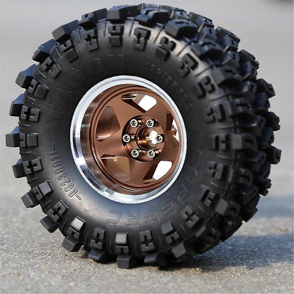 2.2-tums Beadlock Fälg Däck Set för 1/10 RC Crawler Bil Silver