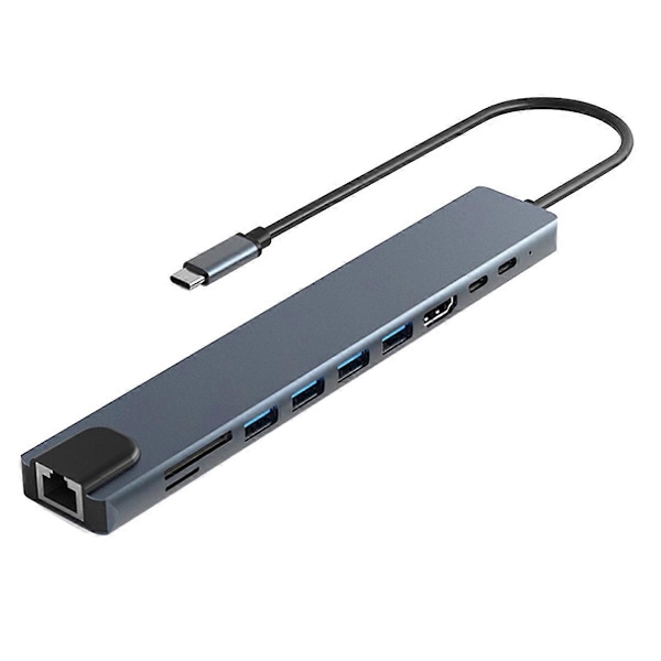 10 i 1 USB C HUB 4K30Hz Dockningsstation Typ C till HDTV