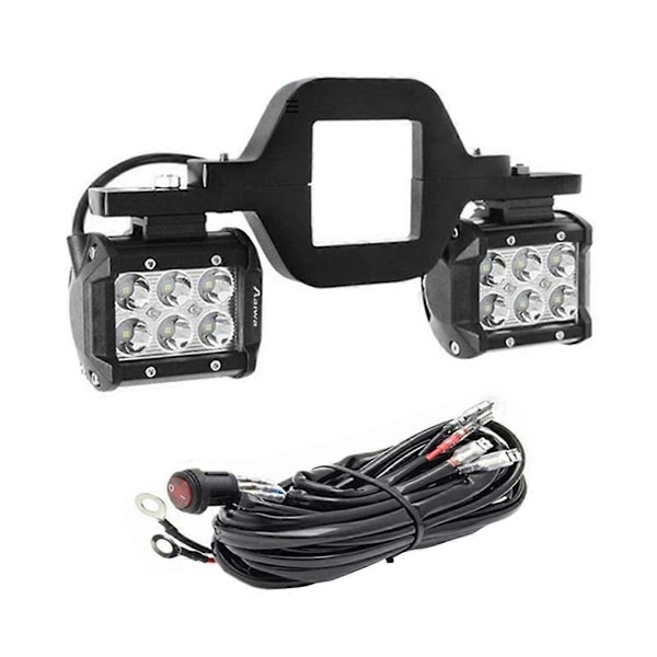 60W 4 Tum 6 LED Arbetsbelysning med Dragkroksfästen för Lastbil Släpvagn SUV Pickup Offro