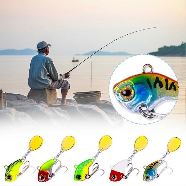 5 st Fiskedrag Konstgjorda Fiskebeten 10# Krok Spinnare Bete 9/13/16/22g 9g