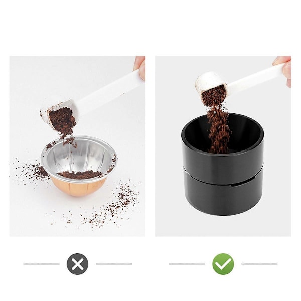 Återanvändbar för kaffekapselpulverfyllningsset sked, A