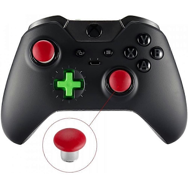 Ersättningsdelar för utbytesbara tumspakgrepp Analoga styrspakar för Xbox One ELITE, PS4-kontrollertillbehör - Röd -