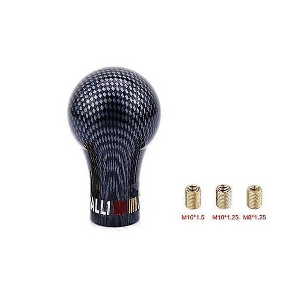 Universal M10x1.5/1.25 M8x1.25 Automatisk Växelspaksknopp Svart/Vit/Kolfiberlook/Blå Bil Manuell Växellåda (MT) för Mitsubishi Carbon grain