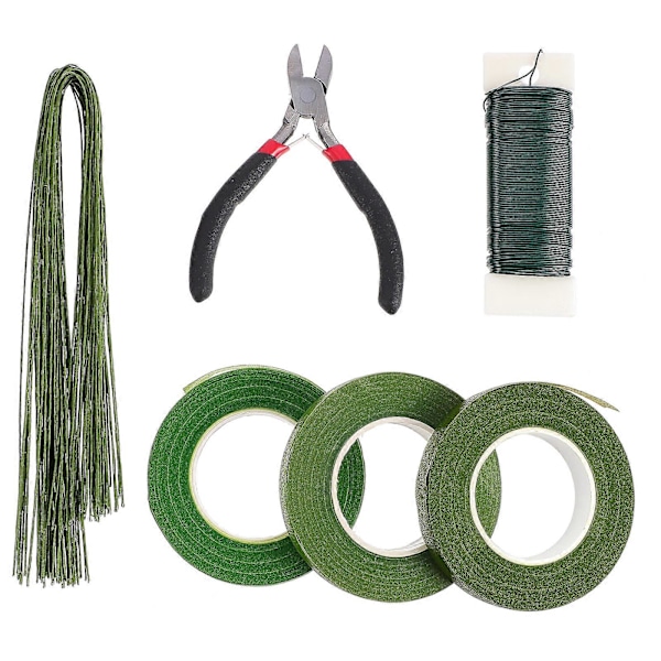 1 Set Blomsterarrangemangsverktyg Kit Blomstertrådsklippare Stamtråd Blomtejp