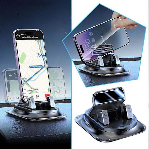 Bil Dash Telefonhållare Portabel Instrumentbräda Dash Mount Bil Navigationshållare