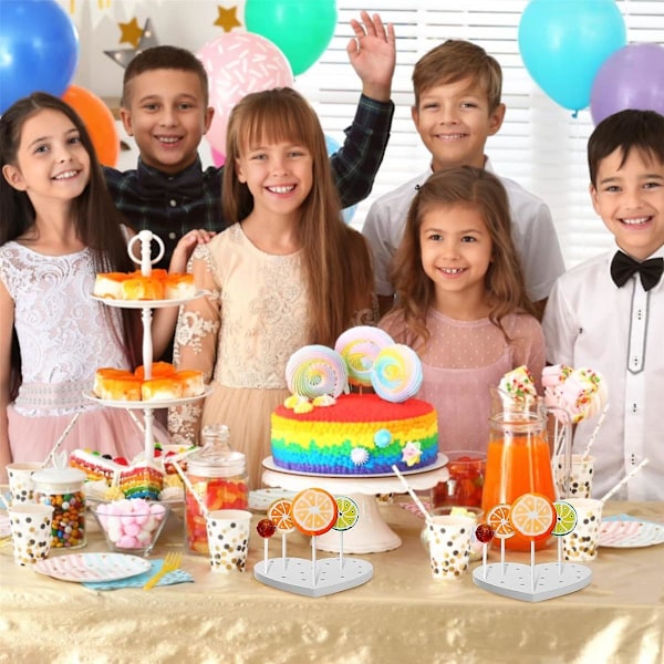 4 st Akryl Lollipop Displayställ Akryl Displayhållare Bröllopsfest Godis Dessert Pinne Hållare