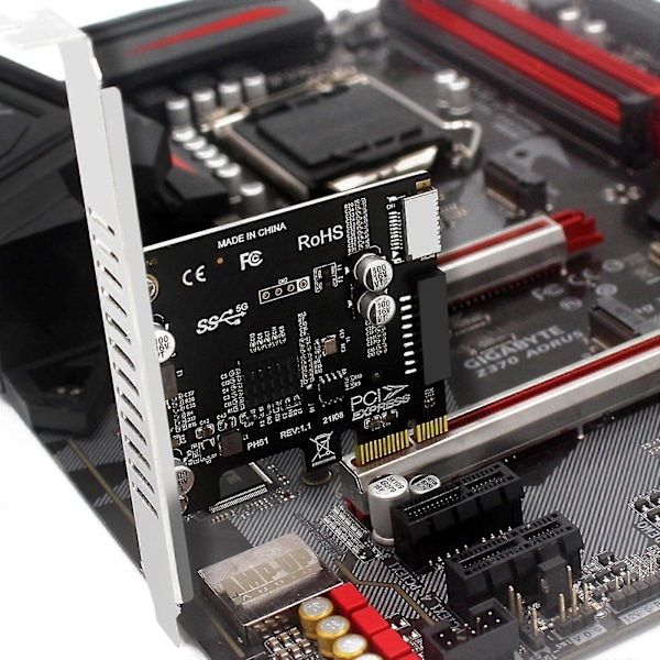 Dator Pcie Till Usb3 Typ-e Front Typ-c 19p 20p Expansionskort Självförsörjande