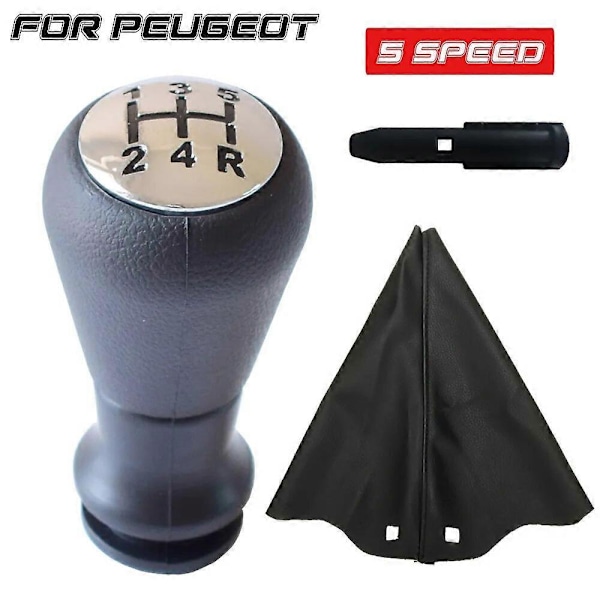 Växelspaksknopp Damask Skydd För Citroen Saxo/Xsara/Xantia/ C2/C3 Pluriel/C3 Picasso/C4/C4 Picasso/C4(B7) DS4/Berlingo B6 Silver -Set