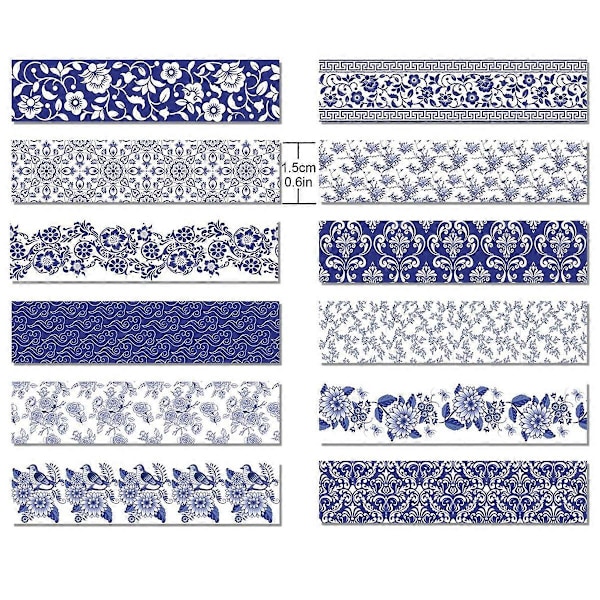 12 Rullar Sjöjungfru Washi Tejp Scrapbooking Material Maskeringstejp