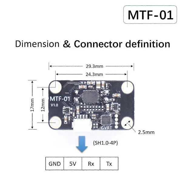 MTF-01 MicoAir Optisk Flödes- & Lidar-sensormodul för PX4
