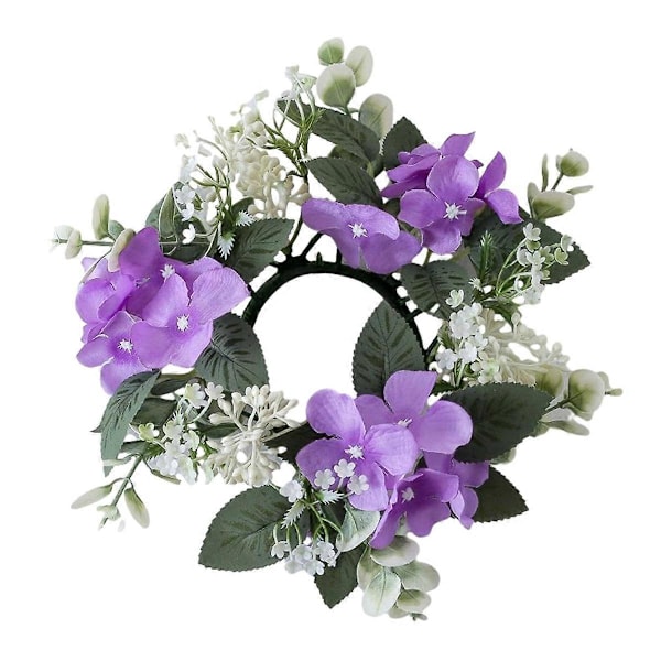 Bröllops Ljusstake Krans Konstgjorda Blommor Växter Lila