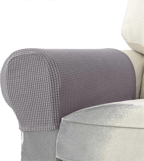 Sofa Armbeskyttere Stretch Armlenebeskyttelse Hetter For Armstoler, Lavendel