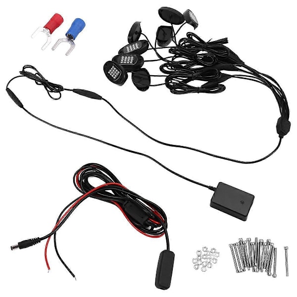 Bil 8 Poddar RGB LED Rock Lights Kit Underglow Flerfärgad Neonljus Pod med Bluetooth App Kontroll för Lastbil ATV UTV SUV