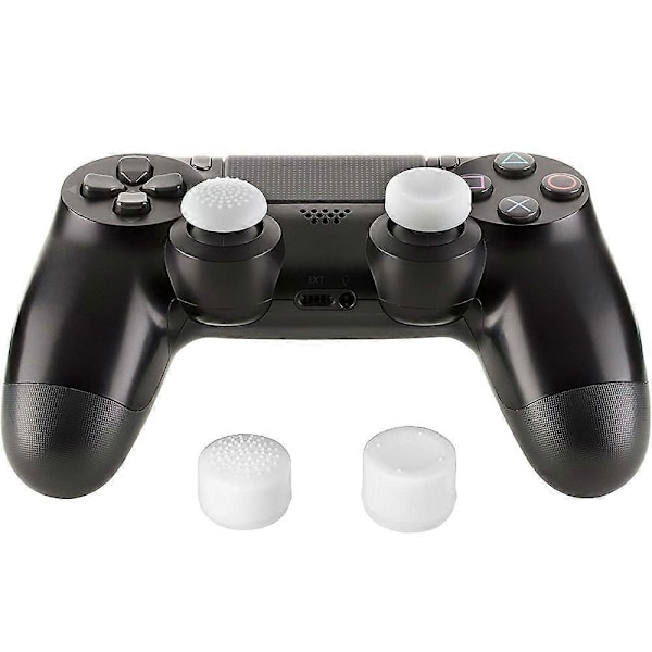 8 st Silikon Kontrollertillbehör, Halkfria Tummgrepp Joystickskydd Tumspakskydd för PS2 PS3 PS4 XBOX360-vit-