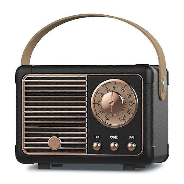 Retro Bluetooth-högtalare, Vintage Dekor, Liten Trådlös Bluetooth-högtalare för Kök Skrivbord Sovrum Kontor Utomhus