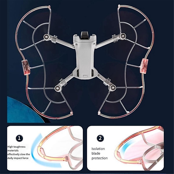 För Drone Mini3/3Pro Upplyst Paddelskydd Multifunktionell Bekväm Stötfångarring Tillbehör